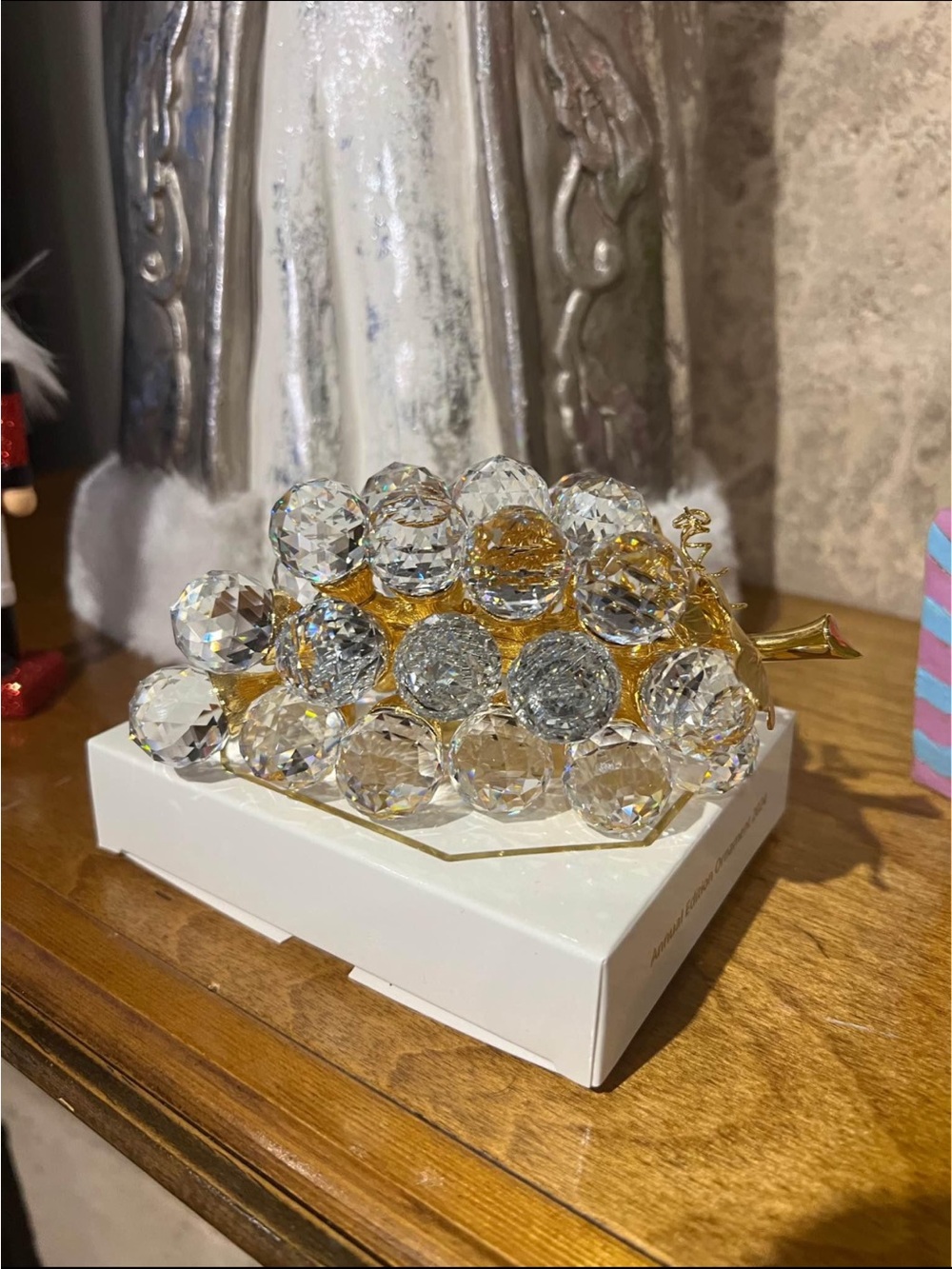 Swarovski Clear Crystal and Gold Grape Accent